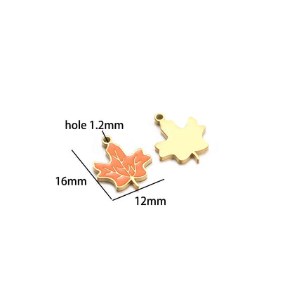 Gold Plated Stainless Steel Enamel Star Gift Bag butterfly Heart Charm Pendant for Jewelry Necklace Making Accessories