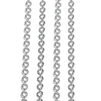 F010 Non Tarnish PVD Gold Plated New Simple Stainless Steel Chain DIY Stacked Jewelry Bracelet Necklace