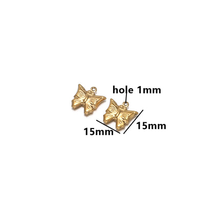 18k Gold Plated Stainless Steel Hollow Fish Sea Turtles Dolphins Charm Pendant for DIY Necklace Jewelry Making Jewelry Findings