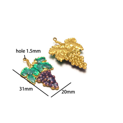 Hot Selling 18k Gold Plated Stainless Steel Enamel Butterfly Heart Shell Starfish Charm Pendant for DIY Necklace Jewelry Making