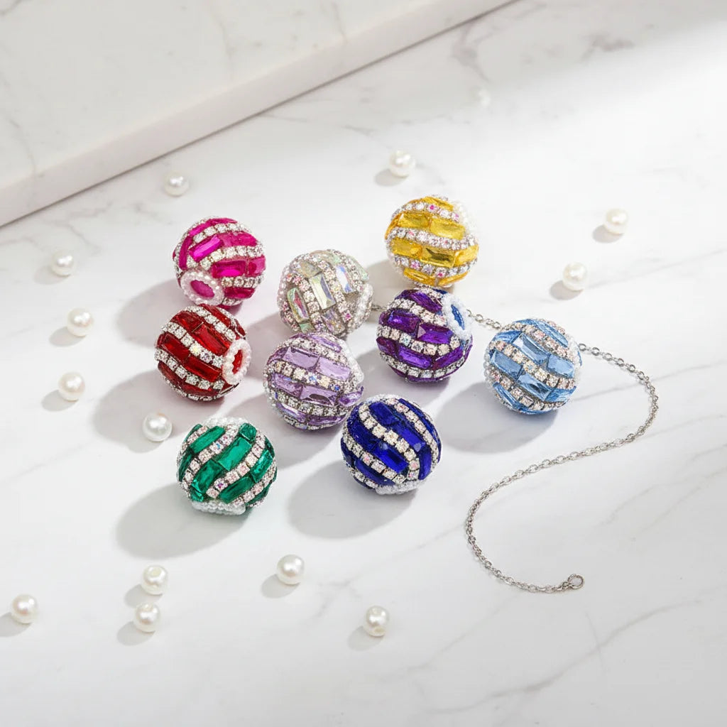 New Acrylic Chain Big Red Cherry Beads Heavy Round Pronged Clasp Chain Loose Bead Stringing Pen Accessory