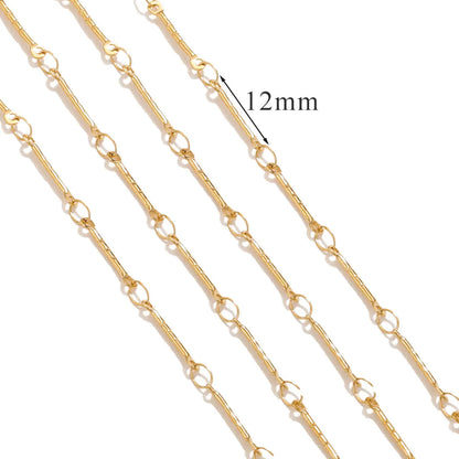 A2913 Fashion 18k Gold Plated Stainless Steel Chain Silver Necklace Bracelet Bulk Chain for Jewelry Diy Making