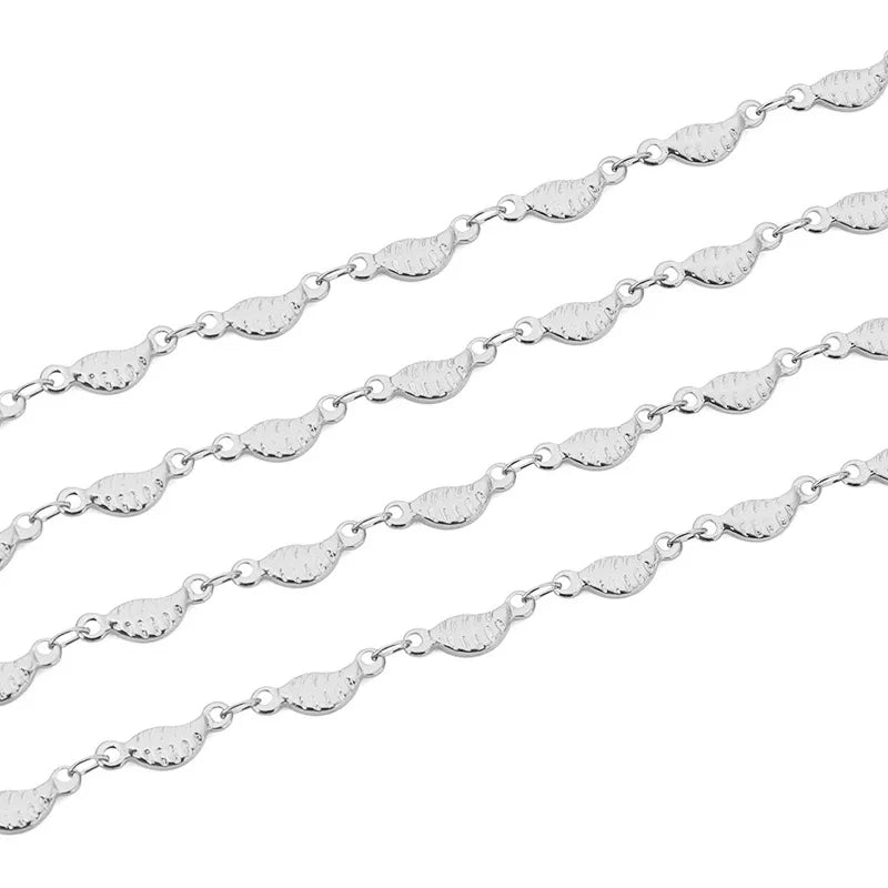 A1550 Non Tarnish 3.5*11mm 18k Gold Plated Chain Necklace Bracelet Diy Jewelry Making Bulk Chain Wholesale