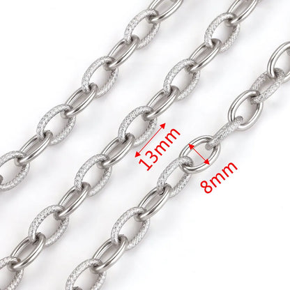 A1517 High Quality Multi Stainless Steel Chain Oval Necklace Bracelet Bulk Chain for Jewelry Making Diy