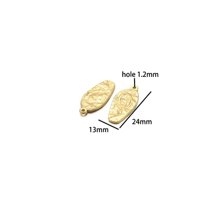 Fashion Pendant 304 Stainless Steel 18k Gold Plated Cross Moon Geometric Charm Pendant for DIY Jewelry Necklace Making