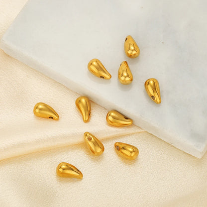Factory Direct Sale 18k Gold Plated Stainless Steel Waterdrop Charms Pendant for Jewelry Necklace Earrings Making Bulk Wholesale