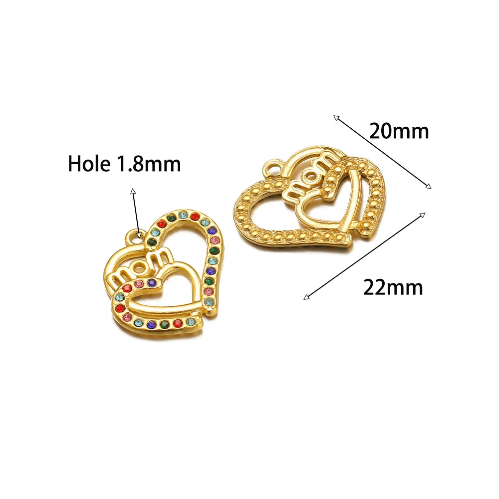 High Quality Stainless Steel Gold Plated Enamel Turtle Conch Starfish Dragonfly Heart Charms Pendant for Jewelry Necklace Making