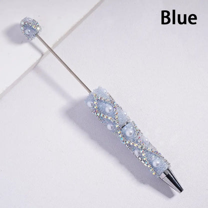 Refillable Blank Beadable Ballpoint Pens with Bubble Pearls Multi-Color Decorative DIY Gift Pens