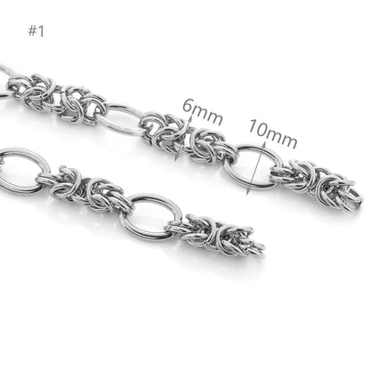 E235 Trunk Gold Silver Chain Waterproof Stainless Steel Chains Paper Clip Chains for Jewelry Custom Diy