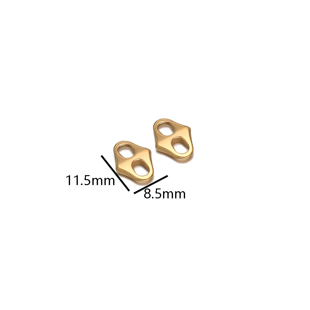 20pcs/bag Stainless Steel 18k Gold Plated Irregular Pig Nose Charms Pendant for Diy Jewelry Necklace Making Jewelry Findings