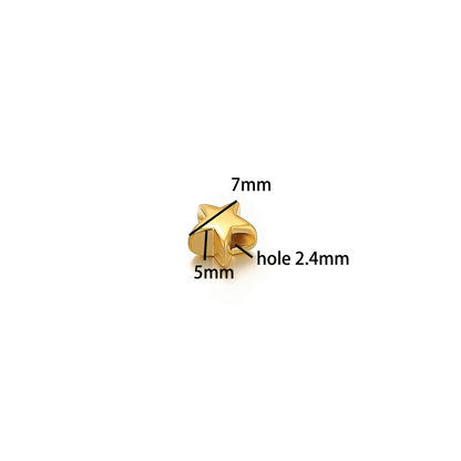 Diy Love Heart Charms Stainless Steel18k Gold Plated Moon Star Through Hole Charms Pendant for DIY Jewelry Necklace Making