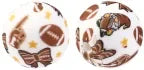 100PCS 15mm Silicone Round Printed Beads 2mm Hole Colorful Pattern Loose Beads for Bracelet Necklace DIY Jewelry Craft Making