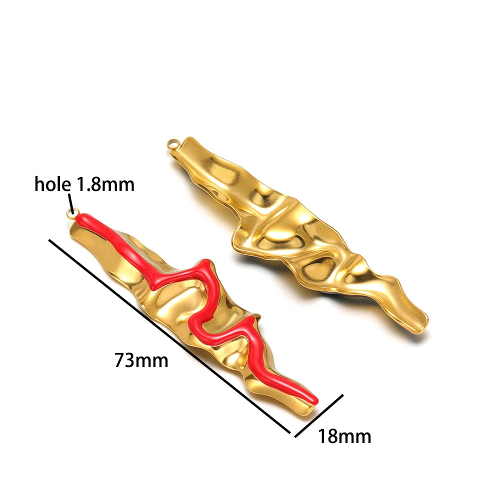 Fashion Stainless Steel 18k Gold Plated Irreguarl Shaped Charm Pendant for Jewelry Necklace Making Accessories