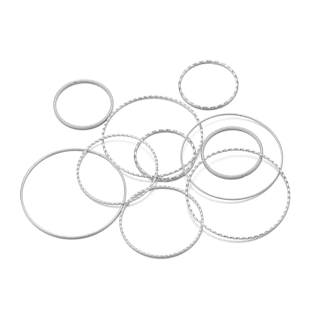 Hot Selling Stainless Steel Gold Plated Twisted Big Wire Circle Hooks for DIY Earring Jewelry Making Accessories
