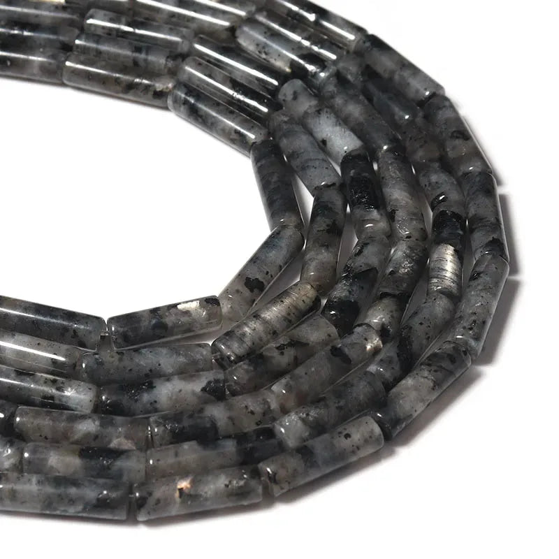 4x13mm Natural Round Tube  Stone Beads Jade Howlite Lapis Lazuli Quartz Tiger Eye Gemstone Bead for DIY Jewelry Making
