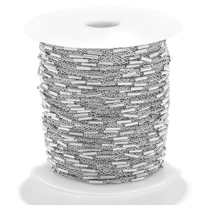 B346 High Quality Gold 14k 18k 24k Gold Silver Chain Stainless Steel for Necklace Bracelet Diy Making Jewelry Accessory