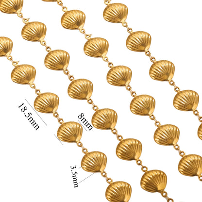 A2836 Amazing Hot Sea Ocean Shell Chain Gold Plated Cross Chain for Necklace Bracelet Making Diy