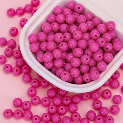 500g Wholesale Lucite Beads 4-10mm Multi Color Acrylic Beads for Crafting