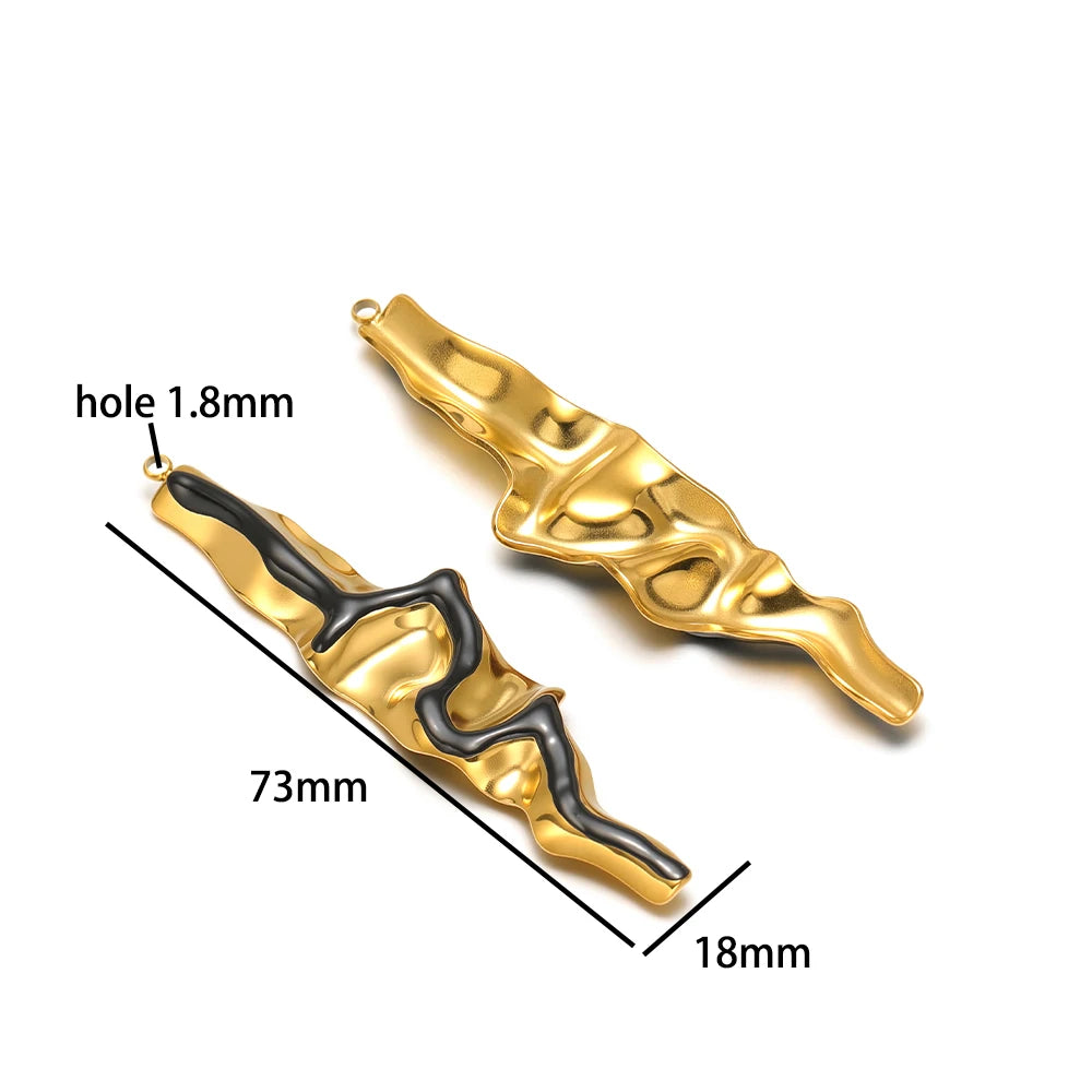 Fashion Stainless Steel 18k Gold Plated Irreguarl Shaped Charm Pendant for Jewelry Necklace Making Accessories