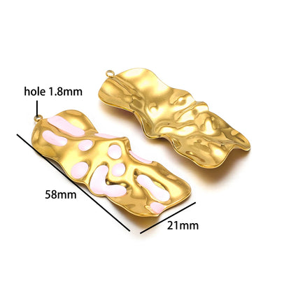 Fashion Stainless Steel 18k Gold Plated Irreguarl Shaped Charm Pendant for Jewelry Necklace Making Accessories
