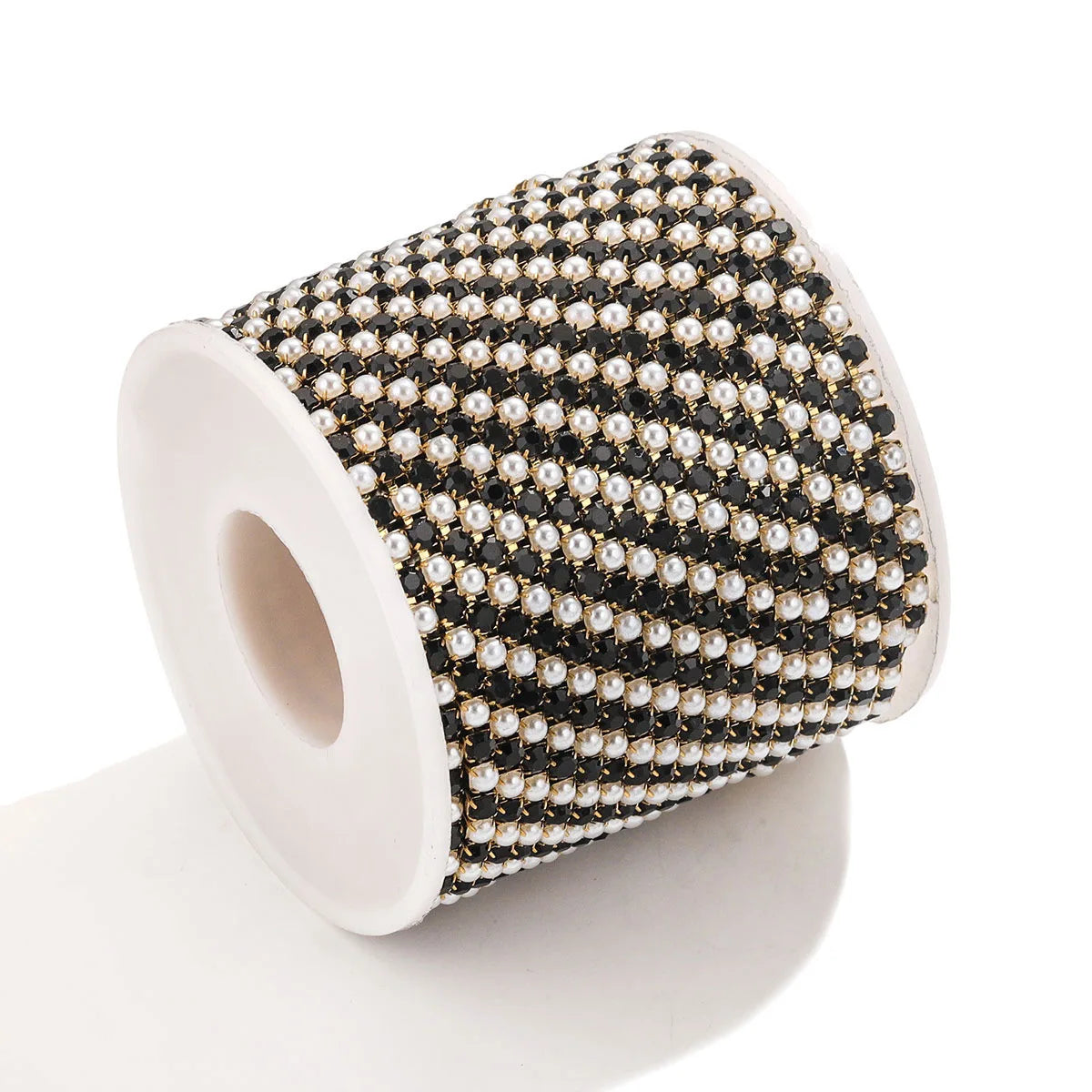 A1836 Colorful Pearl Crystal Pearl Beads Chain Stainless Steel Rosary Micro Pave Necklace Bracelet Jewelry Chain