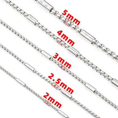 3D Charms Stainless Steel DIY Chain Silver Plated Accessory for Jewelry Making Necklace Bracelet Men Women