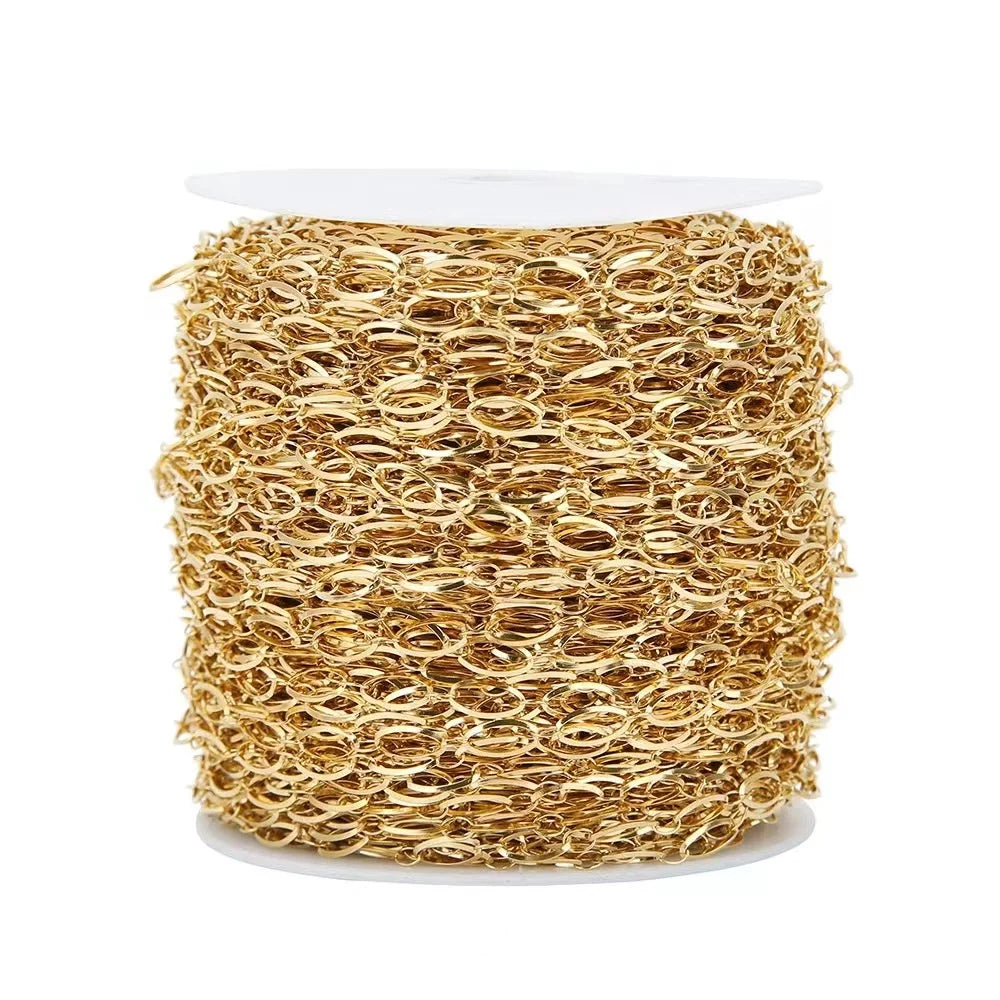 B3192 High Quality Stainless Steel Chain O Chain Rings Gold Necklace Chain for Making