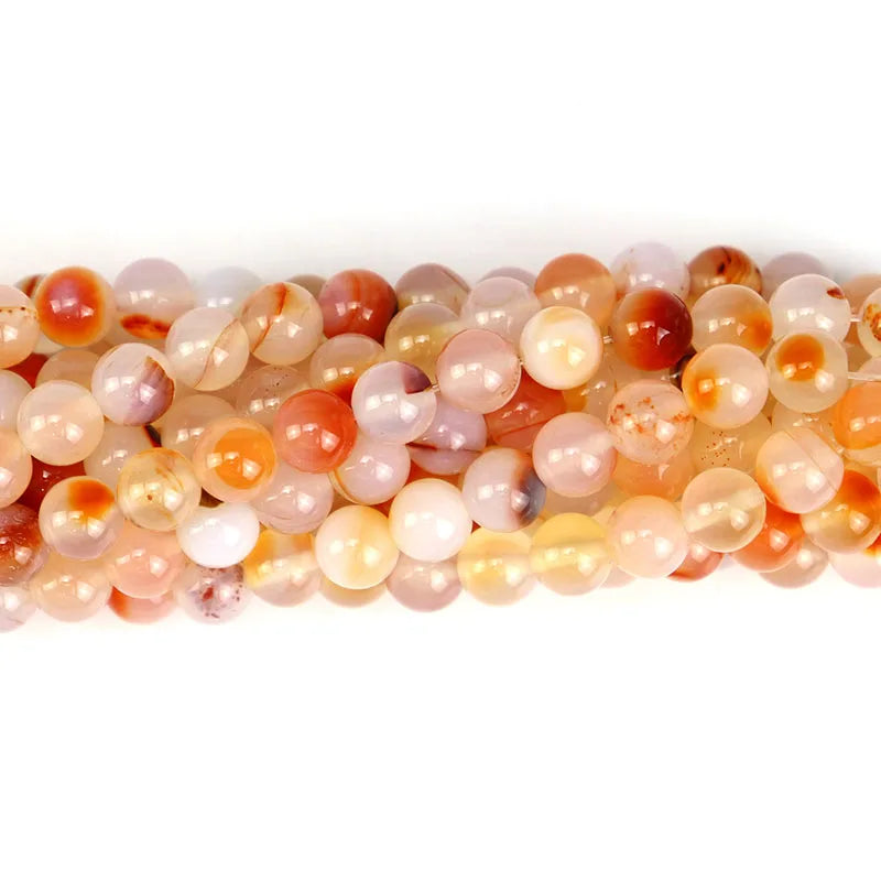 Wholesale Natural New Round Red Moss Agate Loose Gemstone Beads for DIY Jewelry Making 8MM