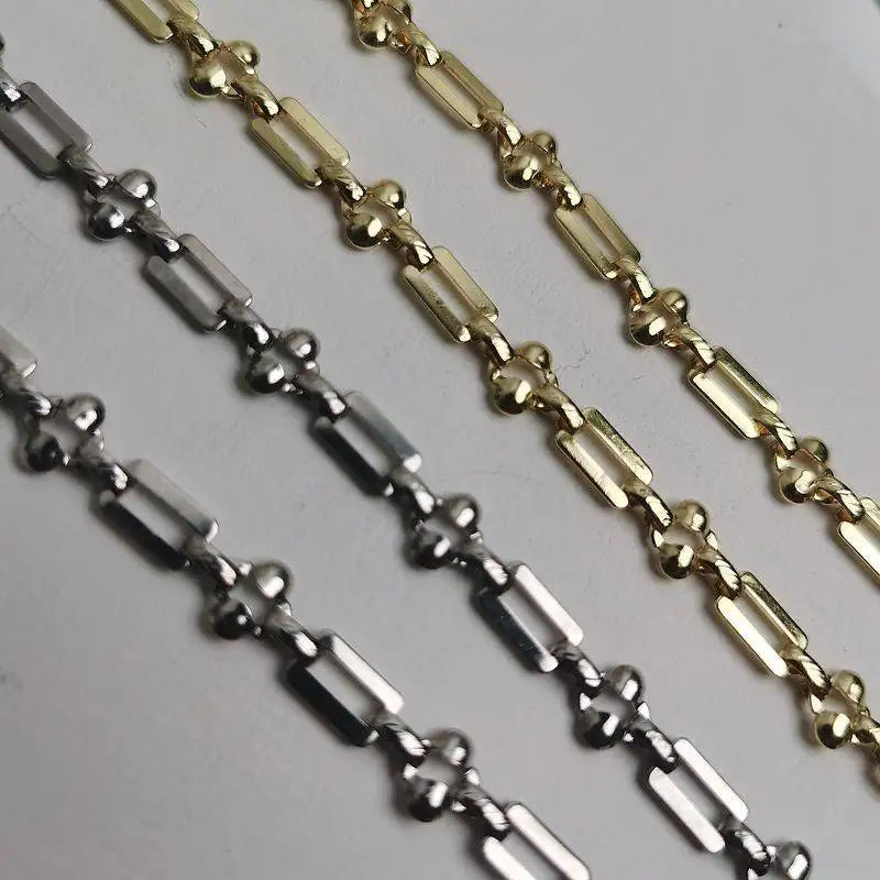 A1533 Fashion High Quality Stainless Steel Chain 18k Gold Flower Bulk Chain Jewelry Diy Chain Accessory