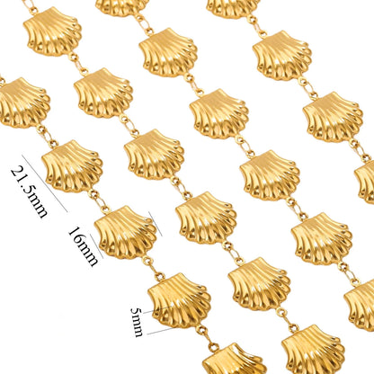 A2836 Amazing Hot Sea Ocean Shell Chain Gold Plated Cross Chain for Necklace Bracelet Making Diy