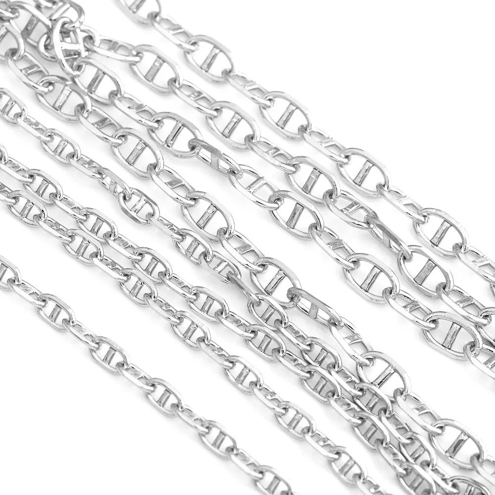 D564 Hot Infinity Bulk Roll Chain Vacuum Plated Stainless Steel Necklace Bracelet Making Chain Wholesale
