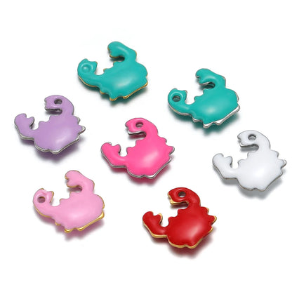 Cute Pendant 18k Gold Plated Stainless Steel Oil Drop Small Crab Charm Pendant for DIY Jewelry Making Wholesale