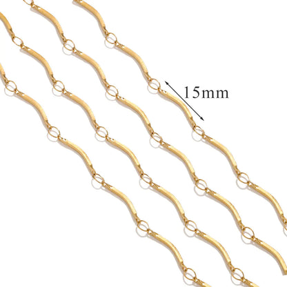 A2913 Fashion 18k Gold Plated Stainless Steel Chain Silver Necklace Bracelet Bulk Chain for Jewelry Diy Making