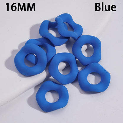 16MM Neon Fluorescent Wavy Frosted Acrylic Spacer Beads Matte Rubber Touch for Pen Bracelet Jewelry Making