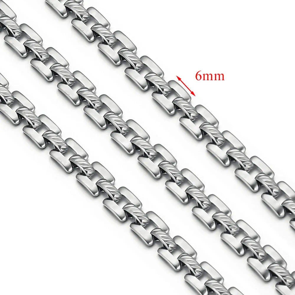 D378 Chunky Twisted Cuban Chain Chocker Gold Silver Black Gun Plated Stainless Steel Snake Rope Chain Jewelry for Men