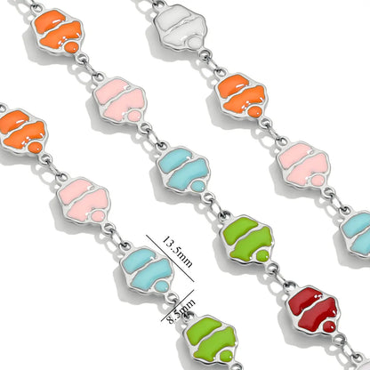 D829 Stainless Steel Ocean Series Enamel Roll Chains Starfish Octopus Fish Connector Chains DIY for Bracelet Necklace Making