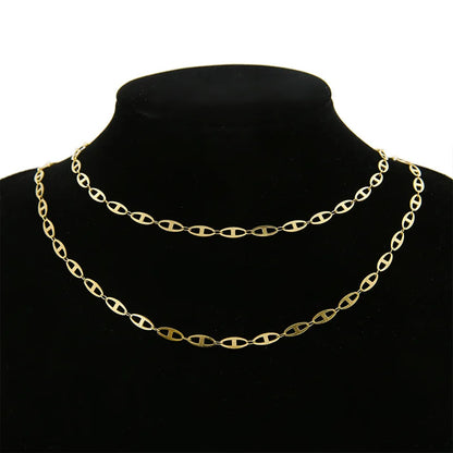 B3271 4mm 18k Gold Filled Chain Stainless Steel Chain Pig Nose Chain for Making