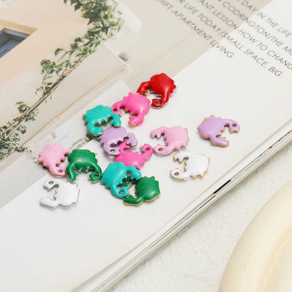 Cute Pendant 18k Gold Plated Stainless Steel Oil Drop Small Crab Charm Pendant for DIY Jewelry Making Wholesale