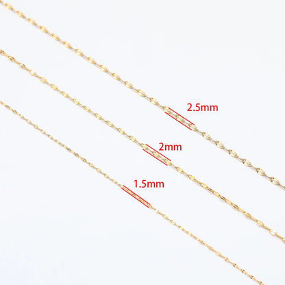 E379 PVD Plated Roller Chain Gold Steel Lip Thin Chain Waterproof Stainless Steel Chain for Diy