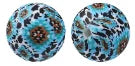 100PCS 15mm Silicone Round Printed Beads 2mm Hole Colorful Pattern Loose Beads for Bracelet Necklace DIY Jewelry Craft Making