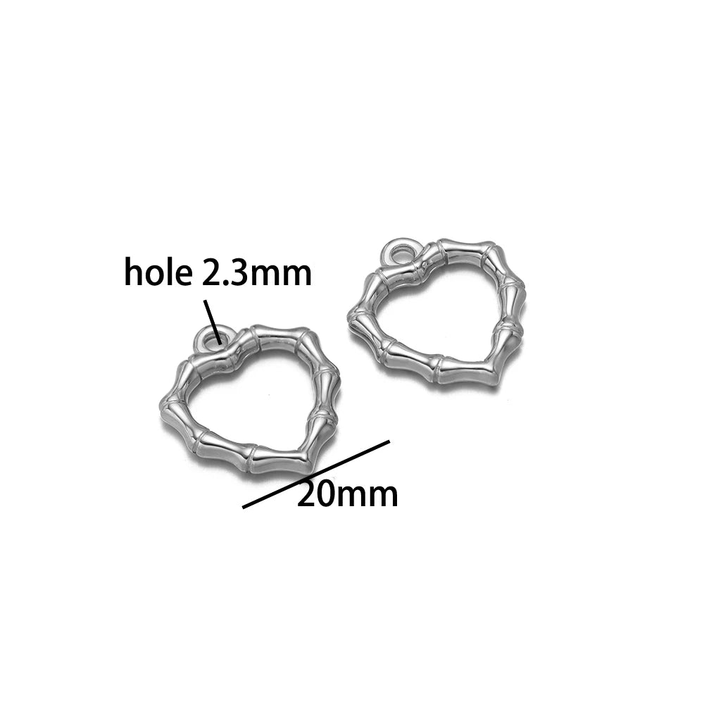 Hot Sale Fashion 18k Gold Plated Stainless Steel Creative Spiral Vortex Heart Square Handbag Charm Pendant for Jewelry Making