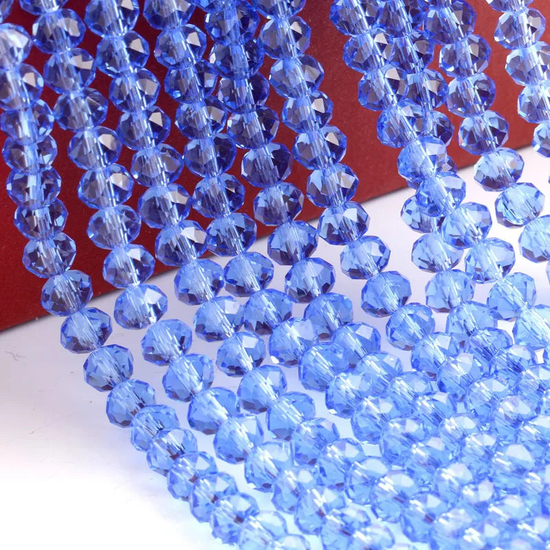 Wholesale Round Crystal 2/3/4/6/8/10/12mm Rondelle Glass Faceted Beads for DIY Jewelry Making