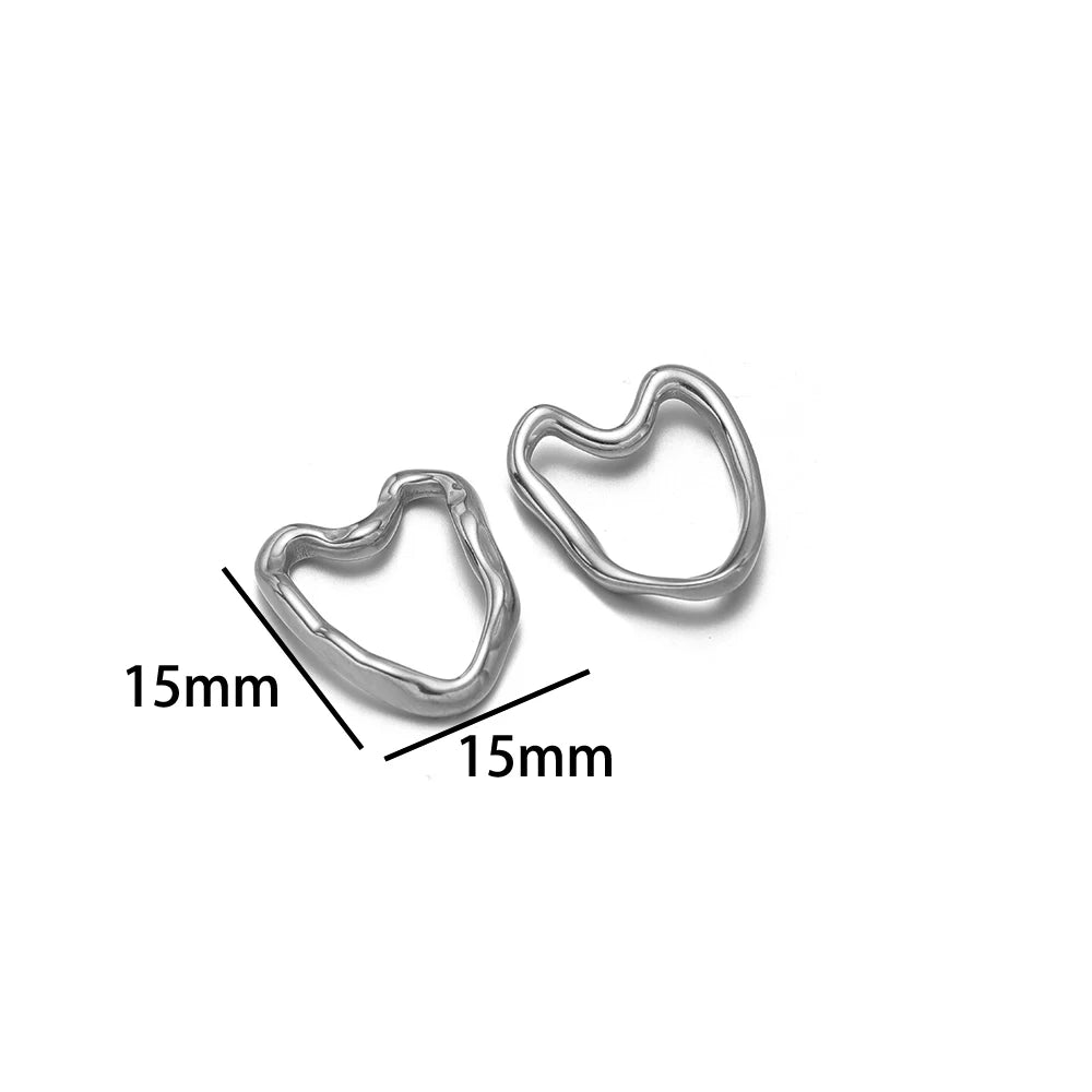 Hot Sale Fashion 18k Gold Plated Stainless Steel Creative Spiral Vortex Heart Square Handbag Charm Pendant for Jewelry Making