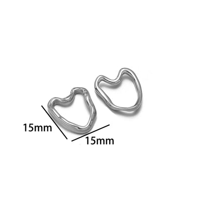 Hot Sale Fashion 18k Gold Plated Stainless Steel Creative Spiral Vortex Heart Square Handbag Charm Pendant for Jewelry Making
