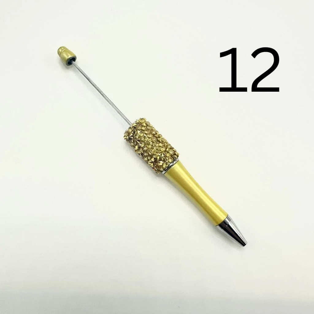 DIY for Plastic Ballpoint Pens Cone Shape Rhinestones Solid Metallic Colors Portable for Office School Gift