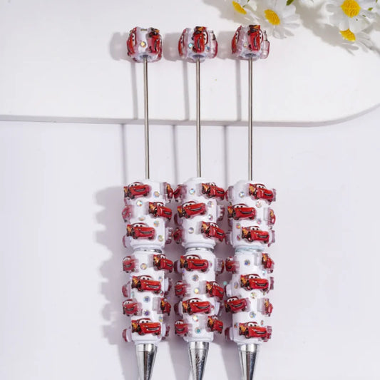 Mixed Shape Sport Car Character Beadable Clay Pens with AB Rhinestones Multi Color for DIY Craft Making Wholesale Craft Supplies