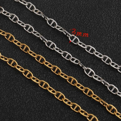 D564 Hot Infinity Bulk Roll Chain Vacuum Plated Stainless Steel Necklace Bracelet Making Chain Wholesale