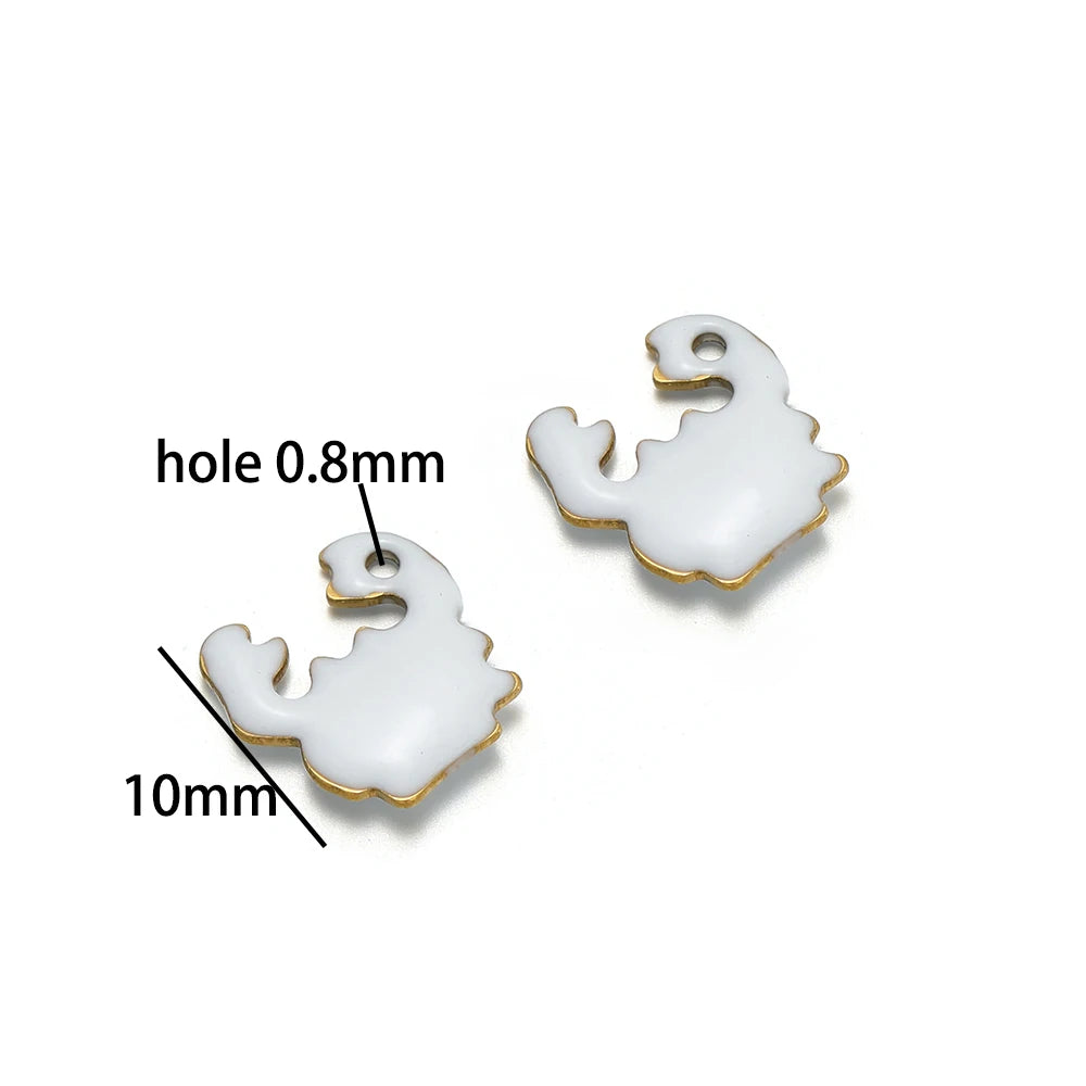 Cute Pendant 18k Gold Plated Stainless Steel Oil Drop Small Crab Charm Pendant for DIY Jewelry Making Wholesale