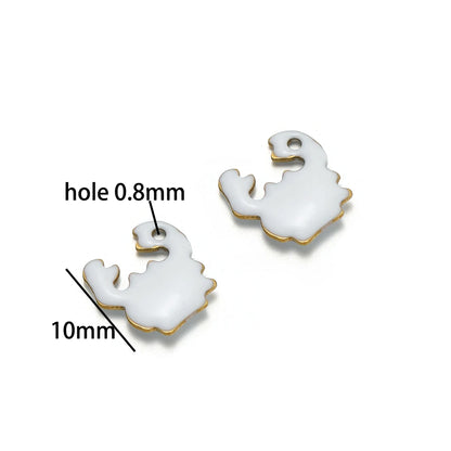 Cute Pendant 18k Gold Plated Stainless Steel Oil Drop Small Crab Charm Pendant for DIY Jewelry Making Wholesale