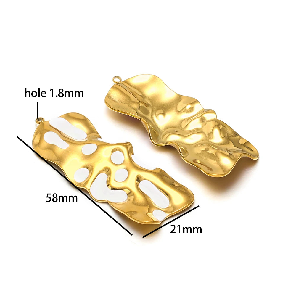 Fashion Stainless Steel 18k Gold Plated Irreguarl Shaped Charm Pendant for Jewelry Necklace Making Accessories